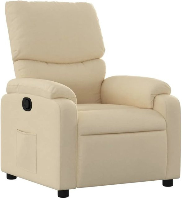 vidaXL Relaxsessel Modell 60 in Beige aus Stoff mit Armlehnen und manueller Hebelfunktion - Bild 1