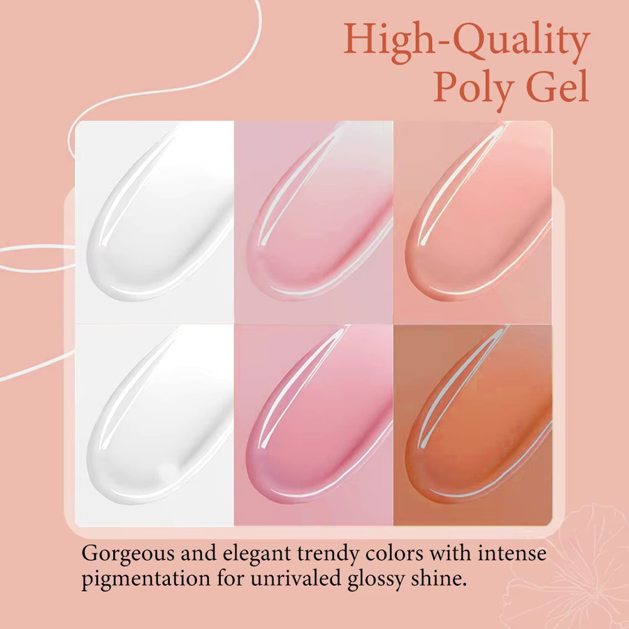 DUOLINGDAI Nagelverlängerungs-Gel, 6er-Set, Camouflage, glänzend - Bild 2