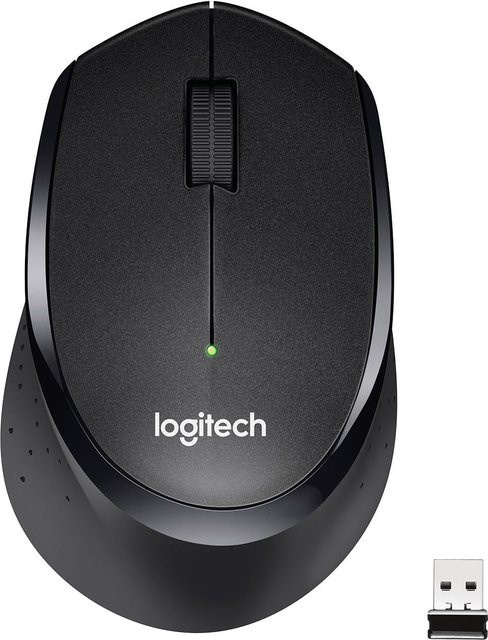 Logitech M330 Silent Plus Funkmaus Schwarz mit 1000 dpi und USB-A Anschluss - Bild 2