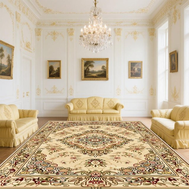 Karpetti Wohnzimmerteppich mit Blumenmuster in Beige, weiche und rutschfeste Bodenmatte für Schlafzimmer und Lounge, B: 160 cm, T: 230 cm - Bild 1
