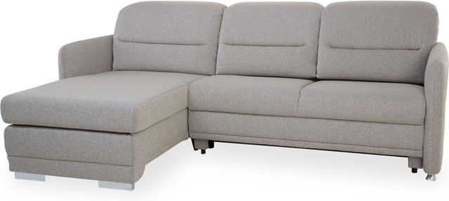 Polsterecke Mondo Palio in Beige mit Stoffbezug und Metallrahmen, L-Form linksseitig - Bild 1