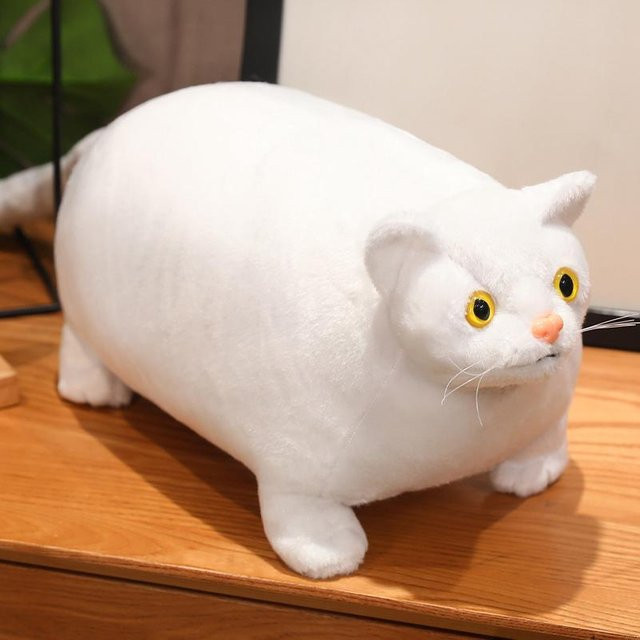 Yiran toy Katzen Plüschtier, Weiß, 50cm - Bild 1