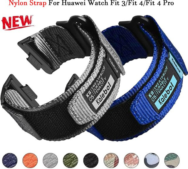 Uhrenarmband Camouflage Nylon, Huawei Uhr Fit 4, Fit 4 Pro, Fit 3, Multicolour - Bild 1