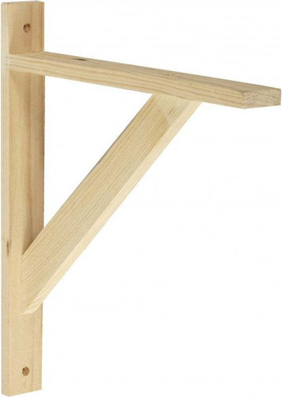 Solokonsole aus Rohholz Natur in Braun und Beige von Centrale Brico, wandmontiert, H: 17 cm, T: 23 cm - Bild 1
