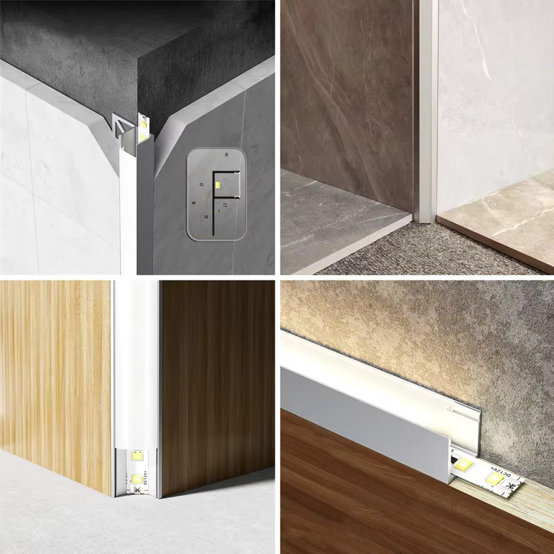 Industrielles LED-Aluminiumprofil von Ksdligh in Silber für lineare Beleuchtung an Decken, Wänden und im Badezimmer - Bild 6