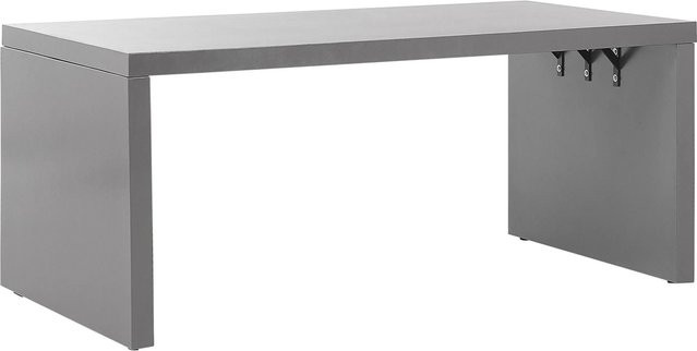 Beliani Gartentisch TARANTO in Grau im Industrial Design aus Beton und Stahl, B/T/H: 108 x 90 x 78 cm - Bild 1