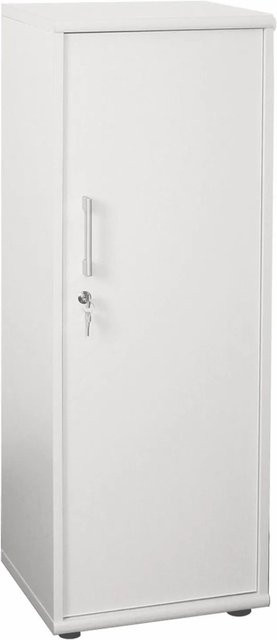 Aktenschrank Tiger Slim von Möbelpartner in Weiß mit 3 Fächern und Flügeltüren, Höhe: 110 cm, Breite: 40 cm, Tiefe: 34 cm - Bild 1