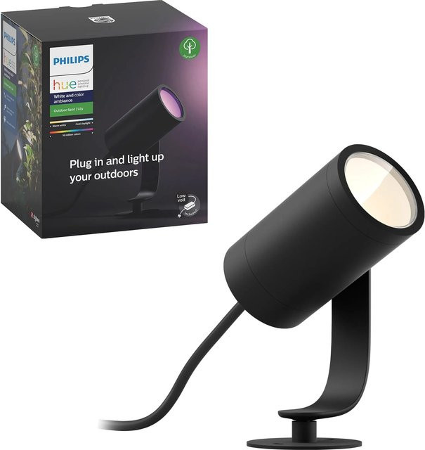 Philips Hue Lily White & Color Ambiance Gartenstrahler LED-Leuchte Schwarz - Bild 2