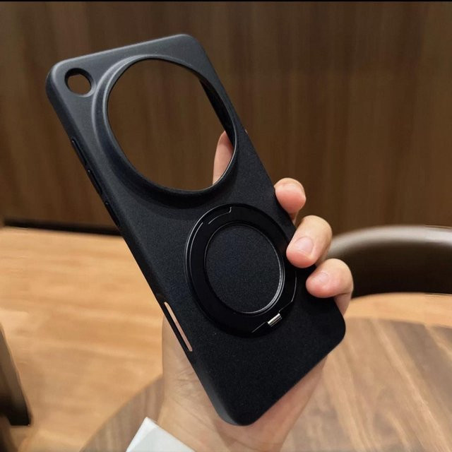 Schutzhülle für OPPO Find X9 Ultra mit mattem Finish, magnetischem drehbarem Ständer und Anti-Fall Schutz, Schwarz - Bild 1