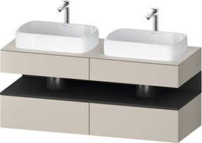 Duravit Waschtischunterschrank Qatego in Grau, B/T/H: 140 x 55 x 60 cm - Bild 1