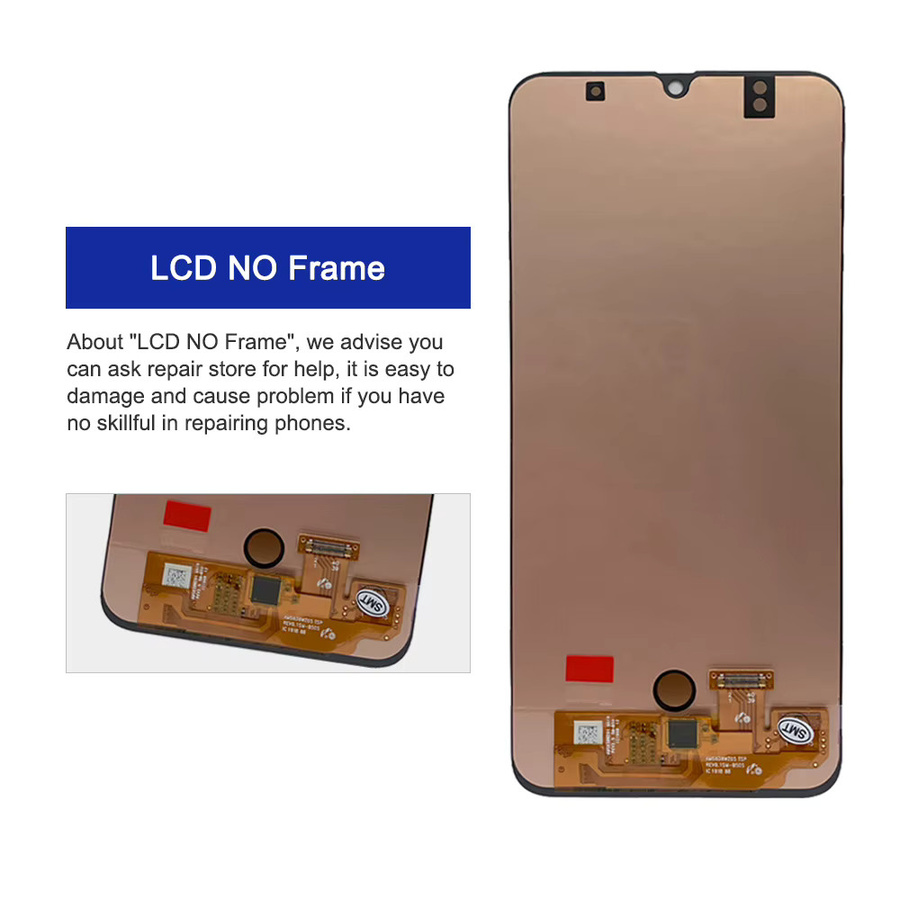 Samsung Super AMOLED LCD Display mit Rahmen und Fingerabdruck-Funktion für Galaxy A50s A507F A507FN in Schwarz - Bild 5