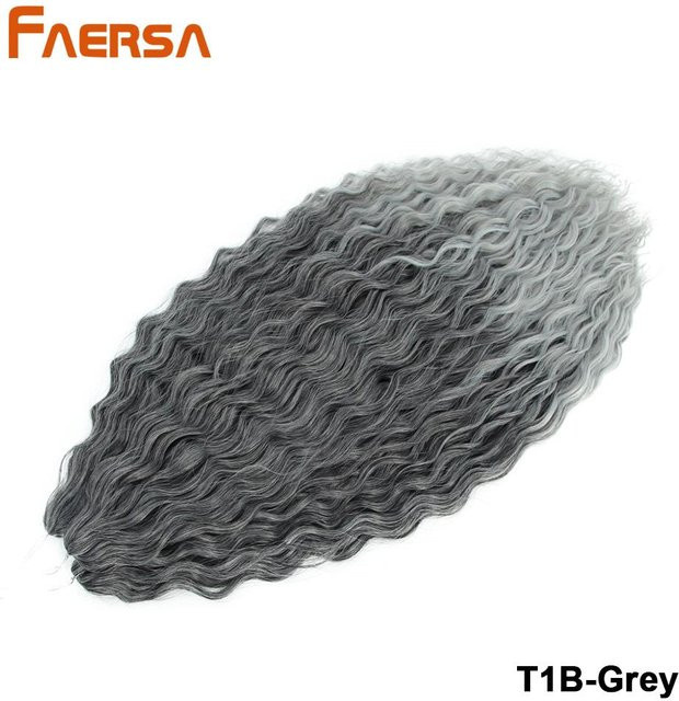 Faersa Hair Haarverlängerung, Lockiges Haar, Ombre Blonde, 30 Inch, Unisex - Bild 1