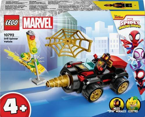 LEGO Marvel Super Heroes Spideys Bohrfahrzeug Set für Kinder ab 4 Jahren