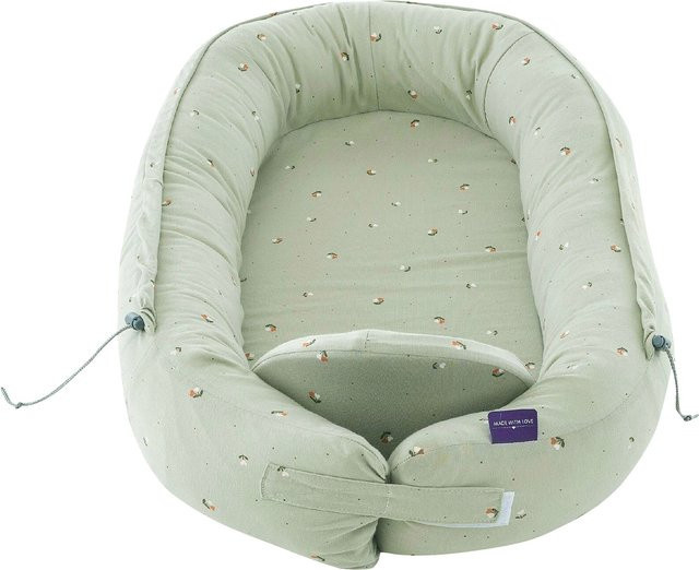 Träumeland Kuschelnest Home Premium Babybett mit Kaltschaum und Lyocell-Baumwoll-Bezug in Grün - Bild 1