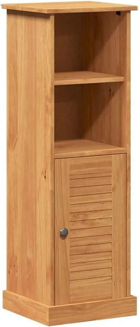 vidaXL Badezimmerschrank VIGO in Braun und Honigbraun mit Türen und Regalfächern, B/T/H: 37 x 34 x 110 cm - Bild 1