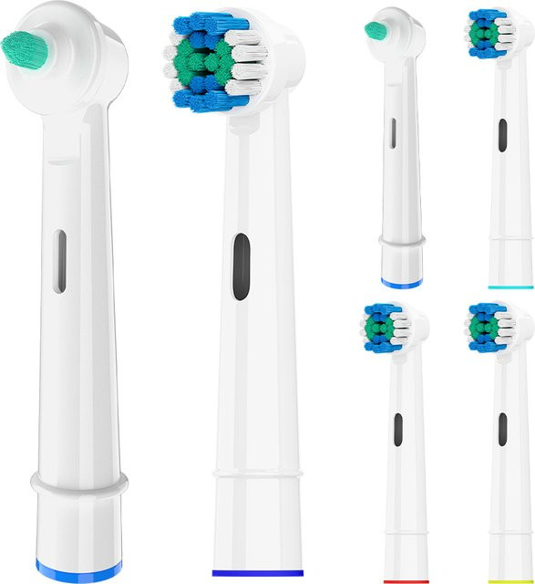Oral B Ersatzbürstenköpfe und Interdentalbürstenköpfe, 6er Set, Schwarz/Weiß - Bild 1