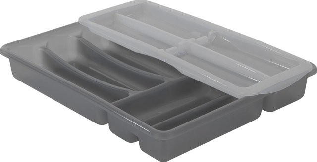 Rotho Besteckkasten Basic Topglide mit 6 Fächern in Anthrazit - Bild 1