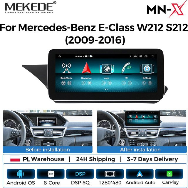 MEKEDE MN-X Android Autoradio mit 10,25 Zoll Touchscreen für Mercedes-Benz E-Klasse W212 2009-2015, Multimedia-Player in Schwarz mit DSP-Audio, 4G LTE und WLAN - Bild 1