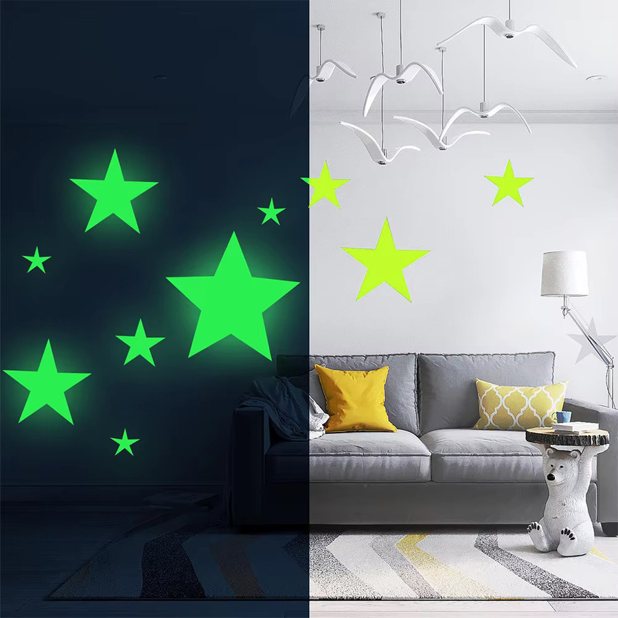 Findohope Selbstklebende Vinylfolie im Dunkeln leuchtend für Tassen, Becher und Fensterdekoration, Farbe: Gelb und Grün - Bild 2