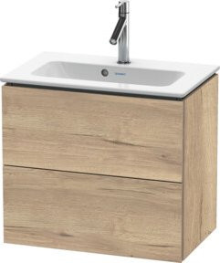 Duravit Waschtischunterschrank Compact L-Cube, wandhängend, braun, B/T/H: 62 x 39,1 x 55 cm - Bild 1