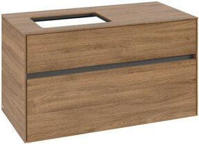 V&B Waschtischunterschrank Collaro in Kansas Oak mit Waschbeckenanschluss links, B/H/T: 100 x 54,8 x 50 cm - Bild 1