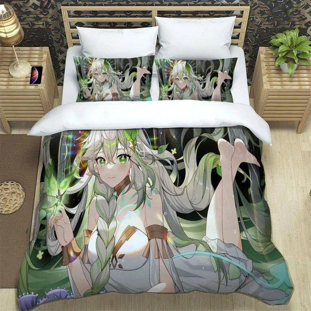 Genshin Impact Bettwäscheset von Binchi Outdoor Product mit Motiv, Mehrfarbig, B/T: 200 x 200 cm - Bild 1