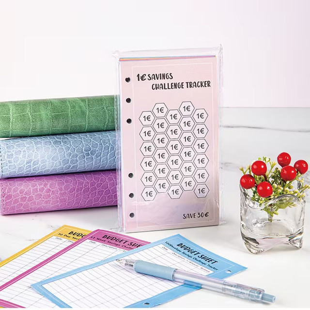 100-Tage-Geldspar-Challenge-Set mit 48 Budget-Planer-Karten für wöchentliche und tägliche Sparziele - Bild 1