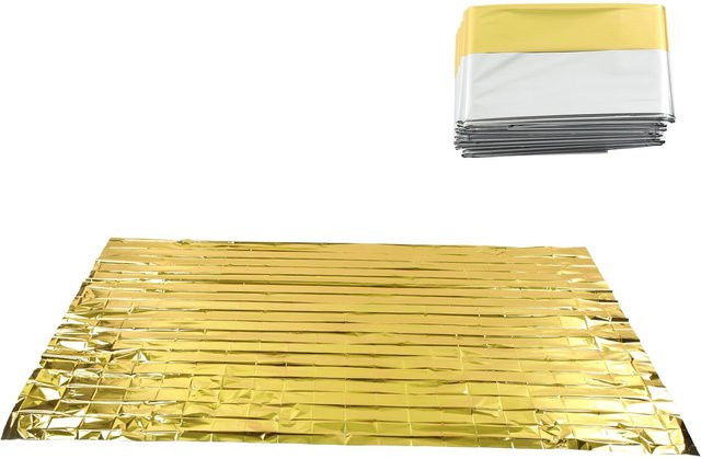3er Set GoolRC Notfalldecken in Gold und Silber mit reflektierender Thermodecke - Bild 1