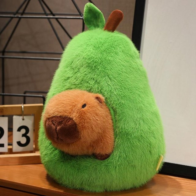 Wucifang Bags Capybara Avocado Plüschtier, Puppe, 45cm, Grün - Bild 1