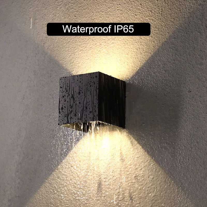 Feiyunlux Moderne Quadratische Außenwandleuchte aus Aluminium in Schwarz, Weiß oder Grau - Bild 2