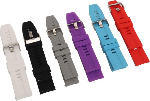 Neoglint Smartwatch-Armbänder, Silikon, 22mm, Herren Damen, Schwarz Weiß Grau - Bild 1