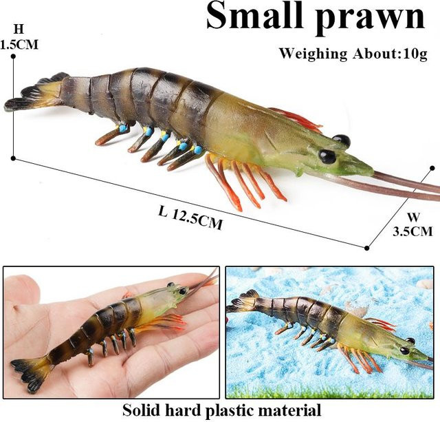 Oenux Meerestiere Tigergarnele Flusskrebs Garnele, Actionfiguren, ab 3 Jahre - Bild 1