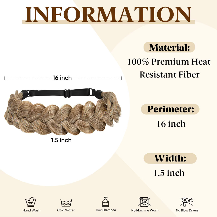 SARLA Haarschmuck Zopfhaarband, Damen, Hochtemperatur-Kunstfaser - Bild 5
