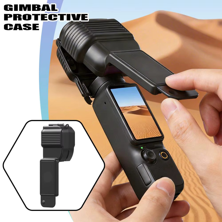 DJI Osmo Pocket 4 Flip-Cover Gimbal-Schutzhülle in Schwarz, kratzfeste PC-Hülle mit Vollschutz für Objektiv und Bildschirm - Bild 2