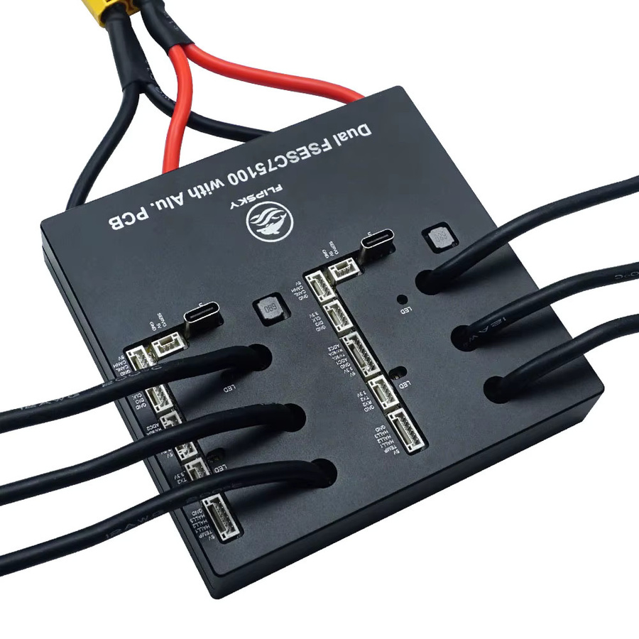 Flipsky Dual 75100 VESC Geschwindigkeitsregler mit Aluminium-PCB für Elektro-Skateboards, Elektroroller und E-Bikes in Schwarz - Bild 4