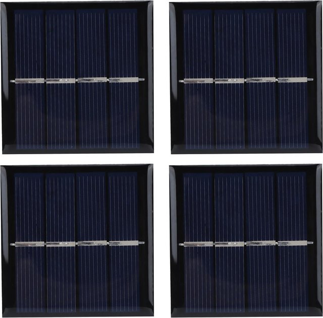 4er-Set Solar Ladepanel PET 0,45 W 2V in Schwarz, 58 x 58 mm - Bild 1