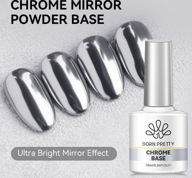 BORN PRETTY Chrome Base Gel-Nagellack, Metallic, 10 ml - Bild 1
