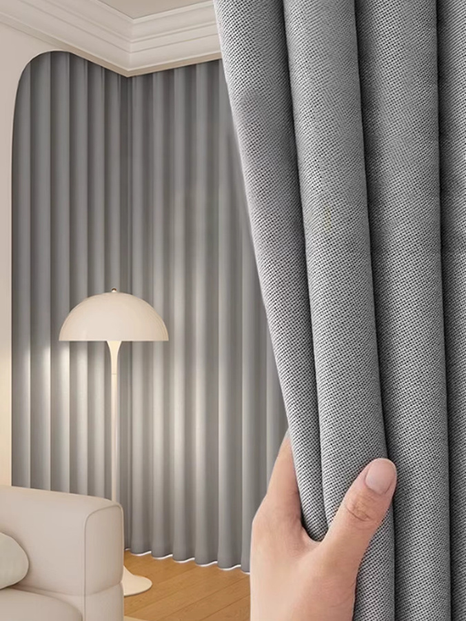 CENTURyMiG Verdunkelungsvorhänge aus Polyester, moderne thermoisolierende Stoffvorhänge mit Ösen, Grau - Bild 4