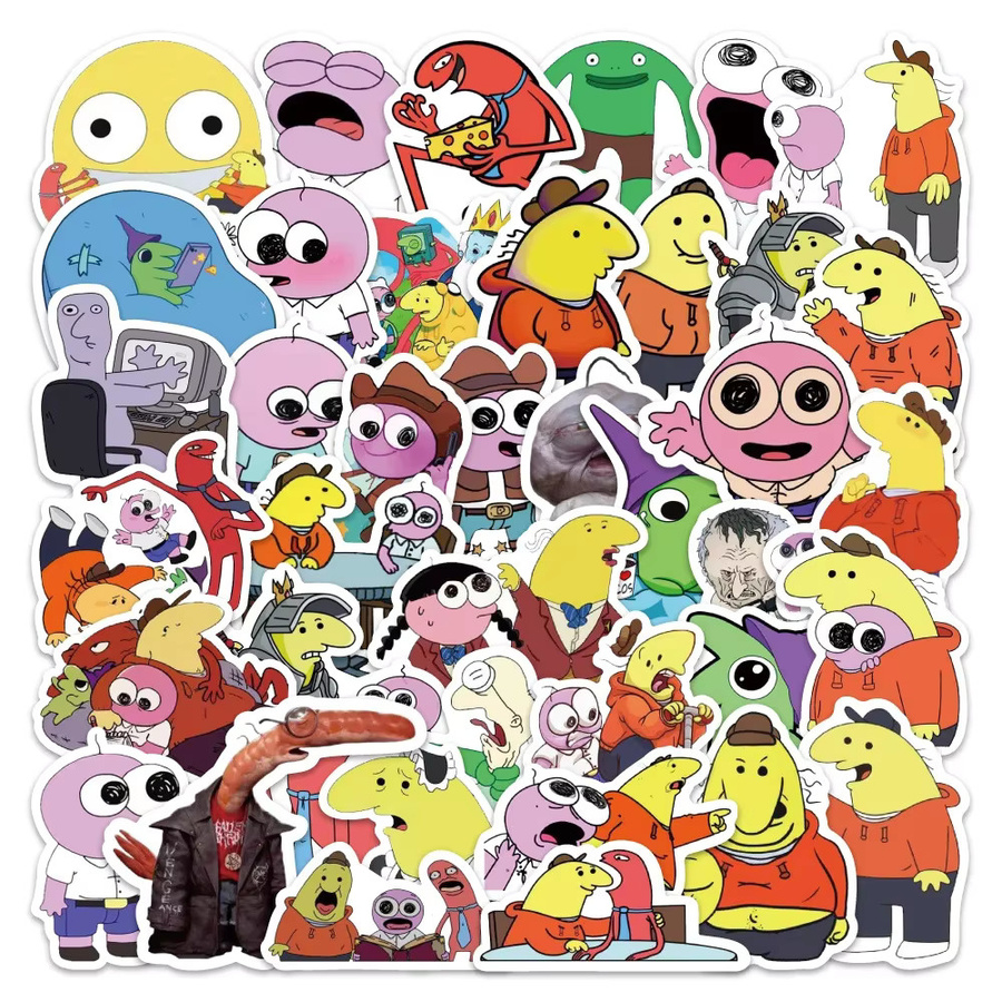 GOGOTU Cartoon Lächelnde Freunde Animation Aufkleber, 54-teiliges Set - Bild 2