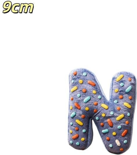 Yiran Health & Beauty Alphabet-Donuts Plüschkissen Schlüsselanhänger, Plüsch / Textil, Bunt / Mehrfarbig - Bild 1