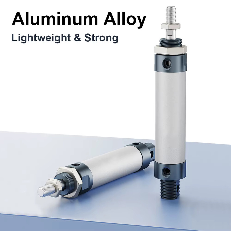 MAL Mini Pneumatikzylinder aus Aluminiumlegierung in Silber, Bohrung 32 mm, doppeltwirkend - Bild 2