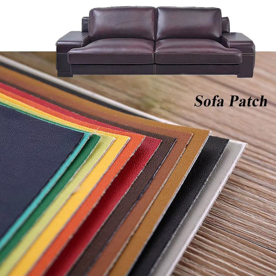 Selbstklebender Reparatur-Patch aus PU-Leder für Sofa und Polstermöbel in Beige - Bild 2