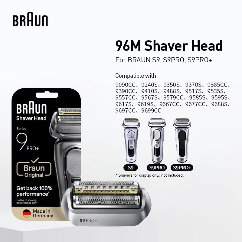 Braun Scherkopf 96M für Elektrorasierer S9 S9Pro S9Pro+ Silver - Bild 3