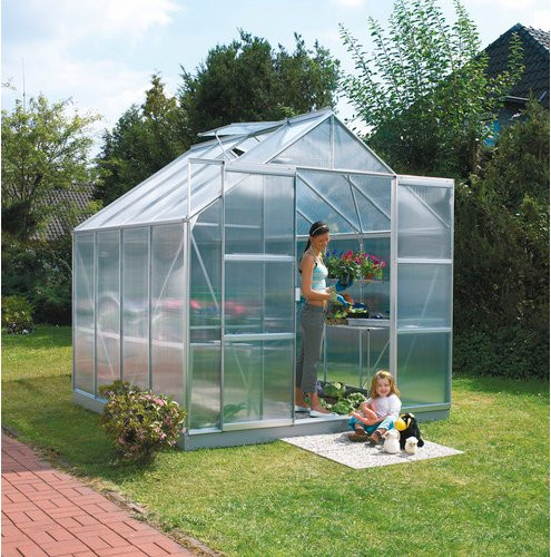 VITAVIA Gewächshaus Mars Plus 6700 aus Aluminium in Silber, B: 257 cm, H: 238 cm, T: 258 cm - Bild 1