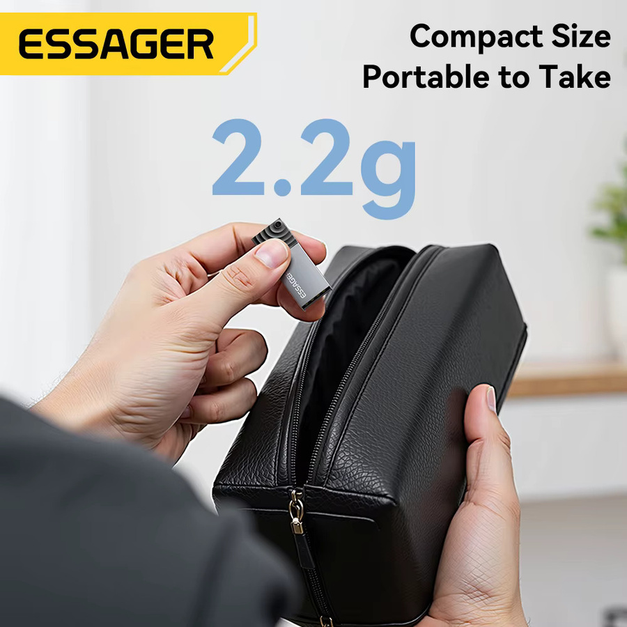Essager 2-in-1 USB-Kartenleser für Micro SD und TF-Karten, USB-A zu SD-Kartenleser in Grau - Bild 5
