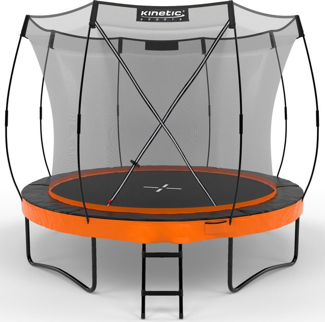 KINETIC SPORTS Ultimate Pro Trampolin Outdoor Kürbis-Design Sunset Orange Ø 305 cm - Bild 1