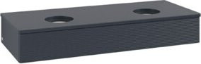 V&B Waschtischunterschrank Antao mit Frontstruktur in Blau, B/T/H: 120 x 50 x 19 cm - Bild 1