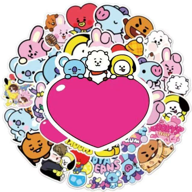 BT21 Cartoon-Aufkleber, wasserfest - Bild 1