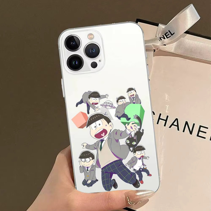 Mesuca Handyhülle Osomatsu S-San transparent für iPhone 11 bis iPhone 17 Pro Max Mini Plus stoßfest - Bild 3