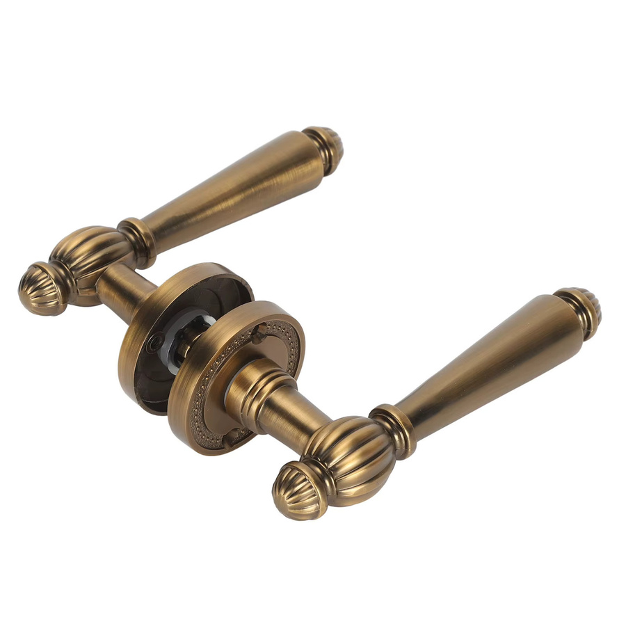 Qiilu Retro Türgriffschloss aus Metall in Bronze und Braun - Bild 2